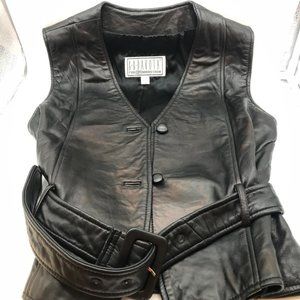 BB Dakota 100% Leather Biker Vest